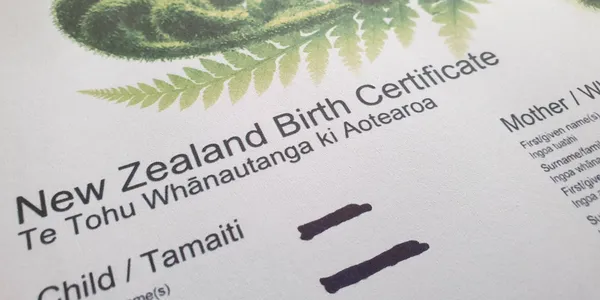 New Zealand birth certificate, ordered for you by NZ Document Assist