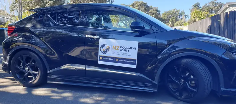 NZ Document Assist car used for document pickup across Auckland